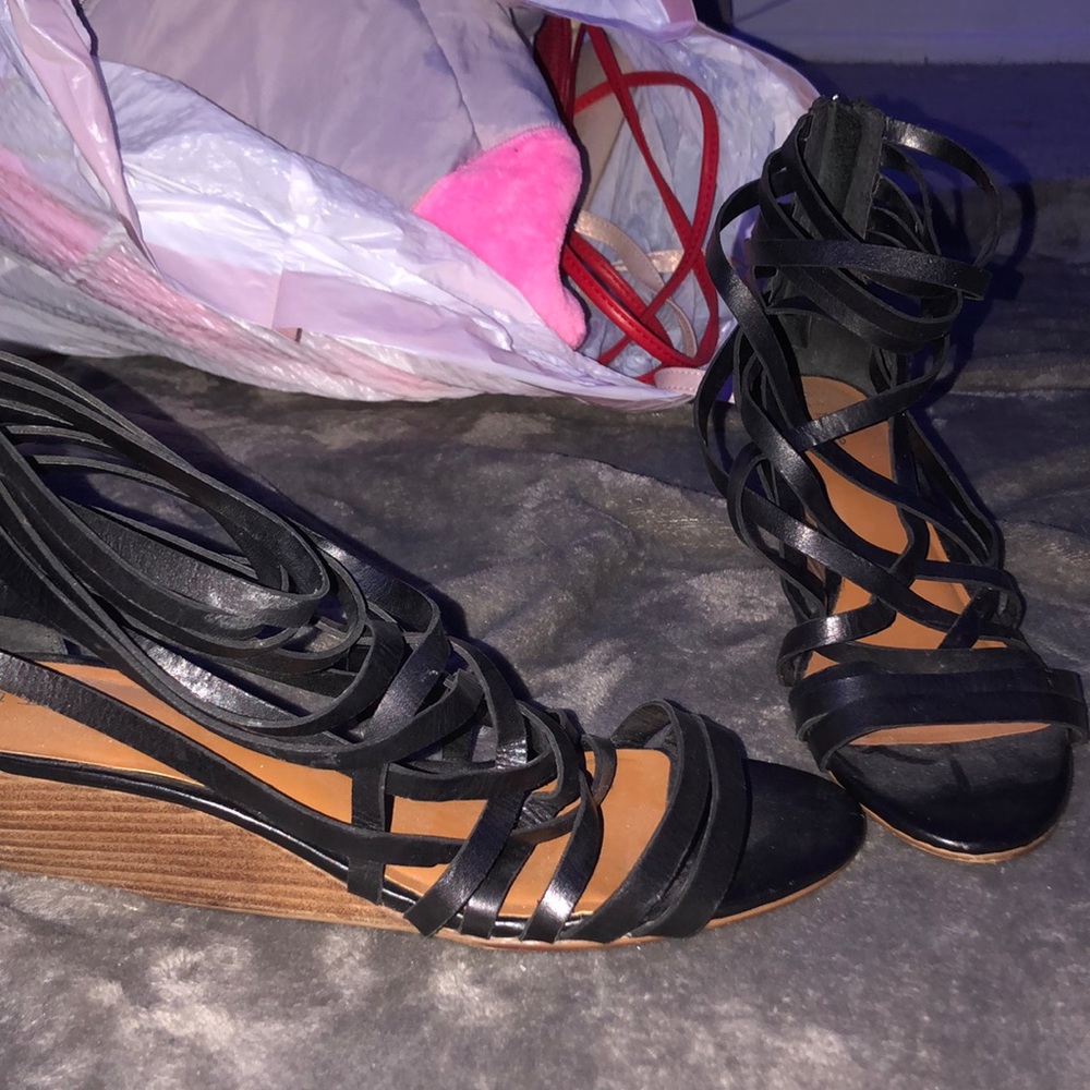 Black Criss Cross Heels